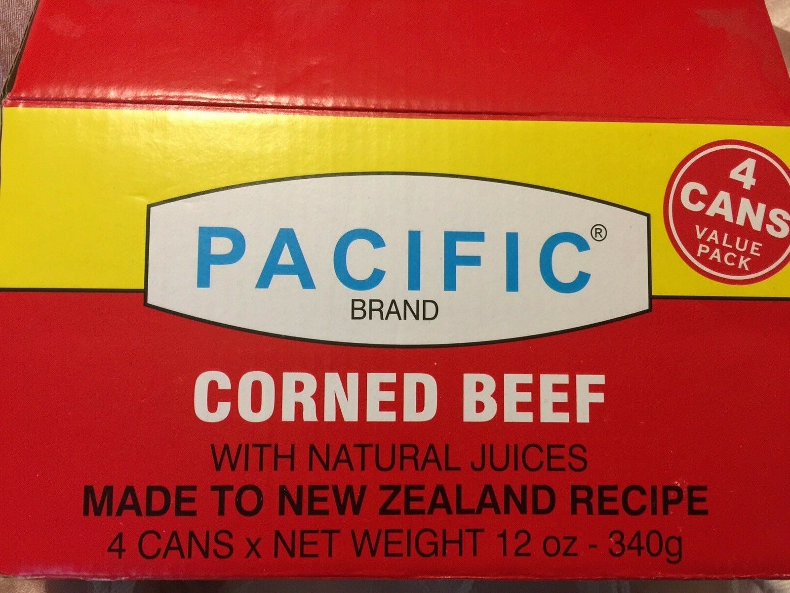 PACIFIC BRAND CORNED BEEF 4 CAN VALUE PACK 340 G EACH TIN 1.2 KG BEEF