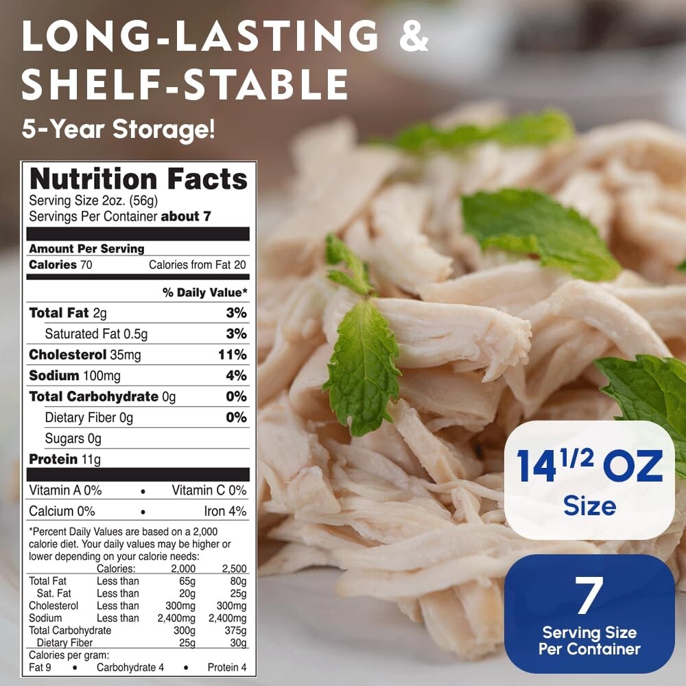 6 Cans- Werling & Sons Fully Cooked Canned Turkey Meat 14.5 Oz Heat & Eat Food