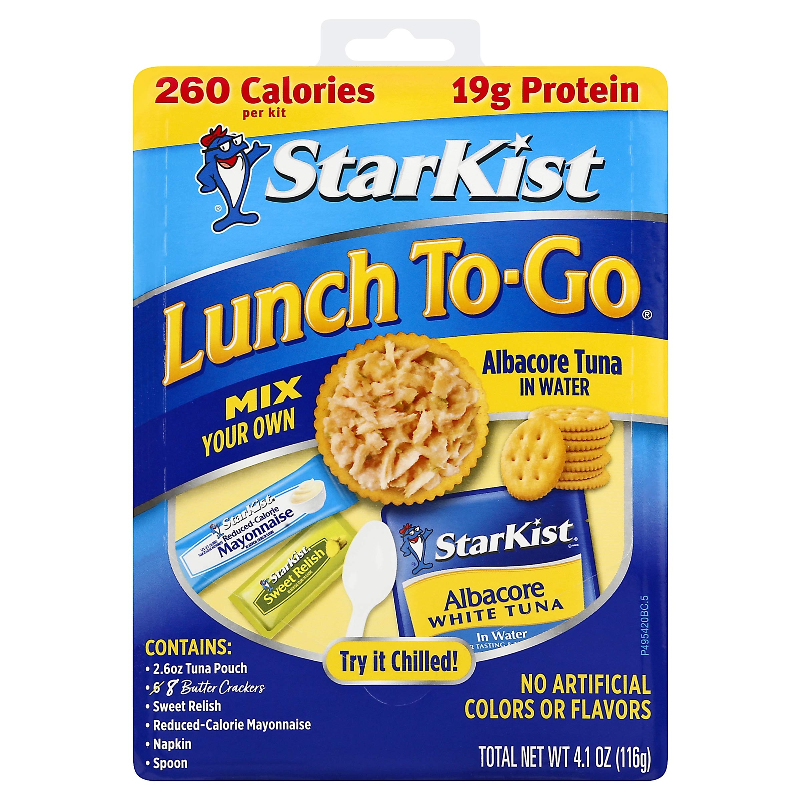 Lunch To-Go Albacore Mix Your Own Tuna Salad 4.1 Ounce Kit 12 Pack