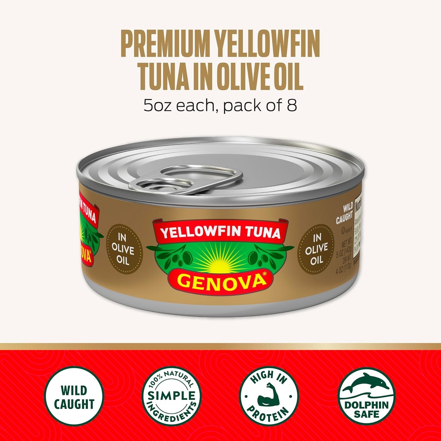 Yellowfin Tuna in Olive Oil, 5 Ounce Cans Pack of 12, Wild Caught Canned Tuna…