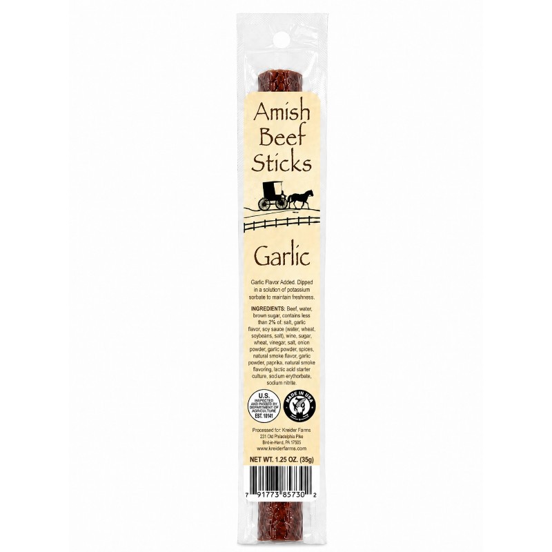 24x Amish Garlic Beef Sticks Spice Seasoning Kitchen Cooking Bulk Gourmet 1oz