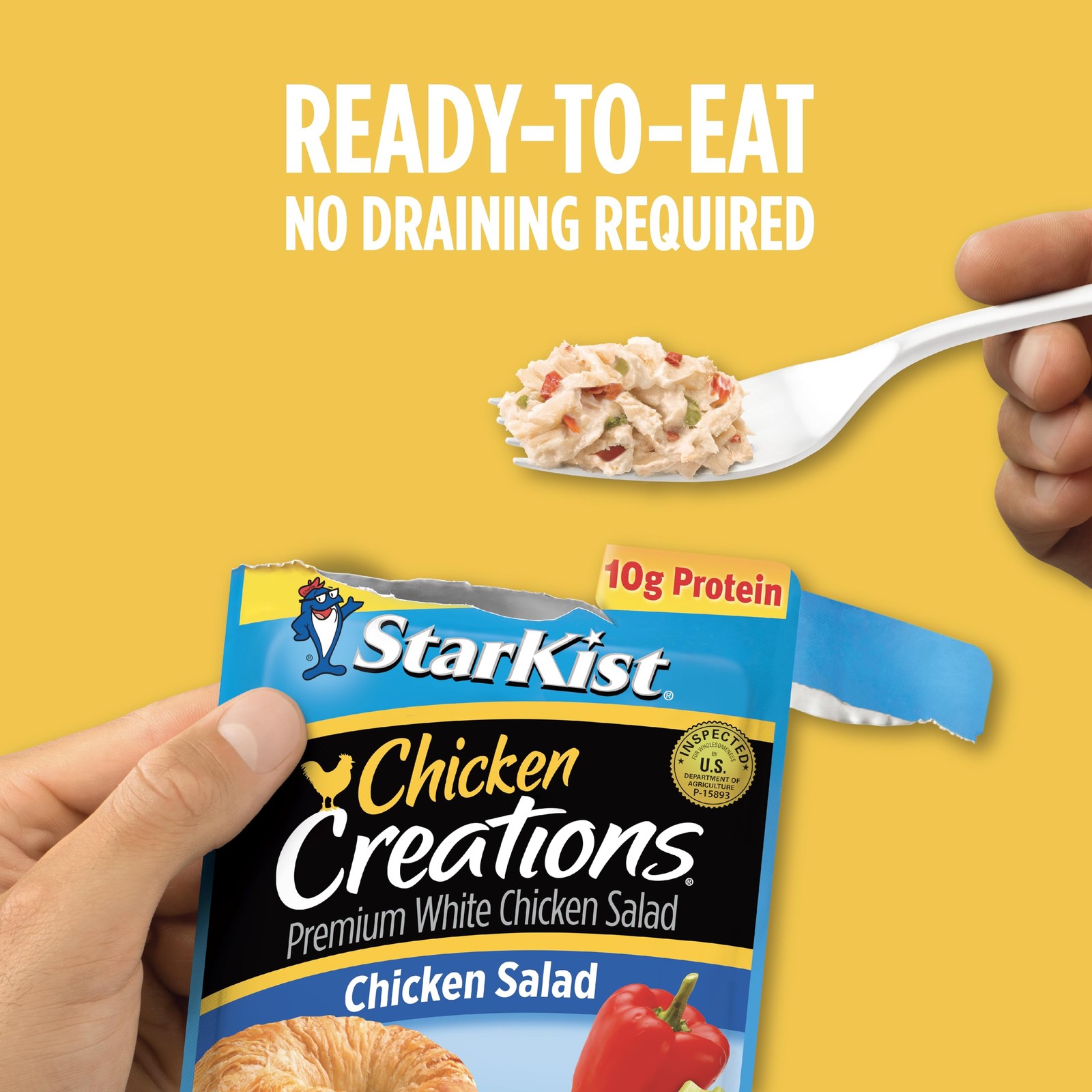 StarKist Chicken Creations Chicken Salad Pouch 2.6 oz 12 Pack Fully Cooked