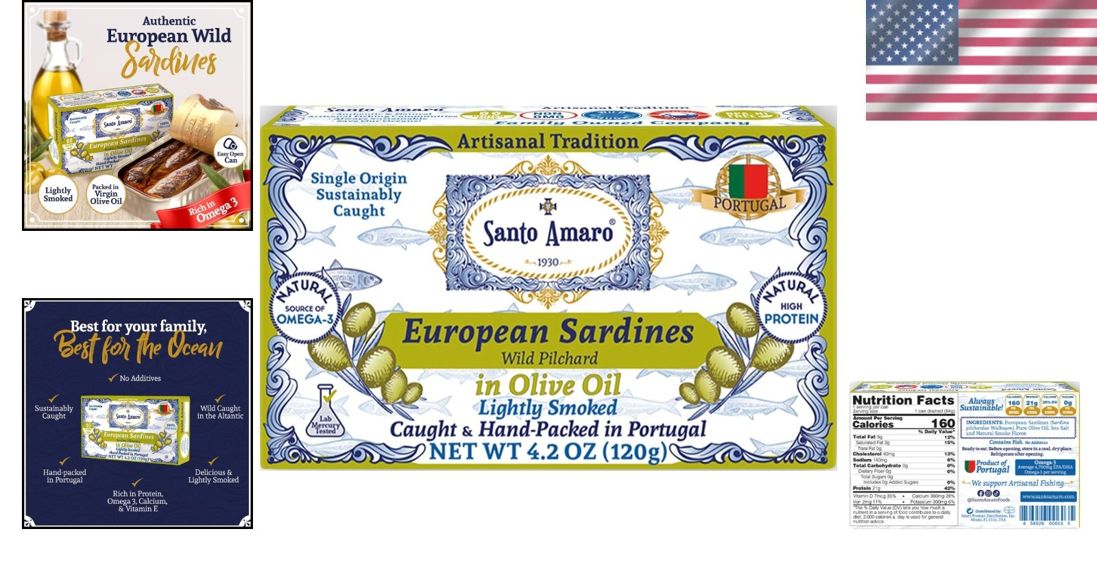 Wild Caught European Sardines in Olive Oil – Hand-Packed Portugal, 12pk