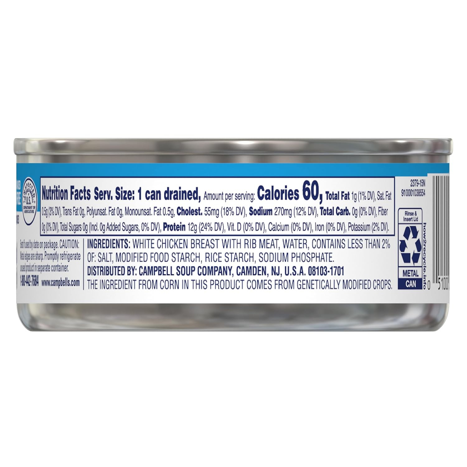 Swanson White Premium Chunk Canned Chicken Breast in Water, Fully Cooked Chicken