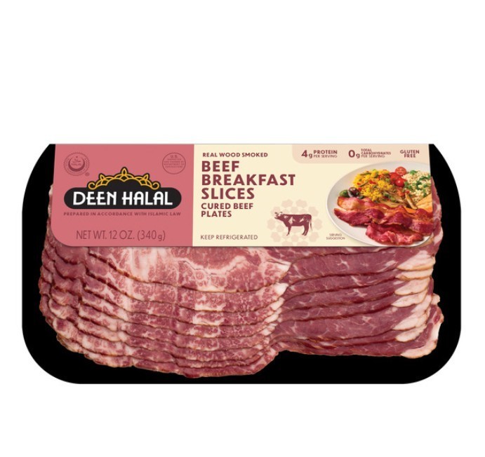 Deen Halal – Beef Bacon Breakfast Slices – 12 oz 3 Pack