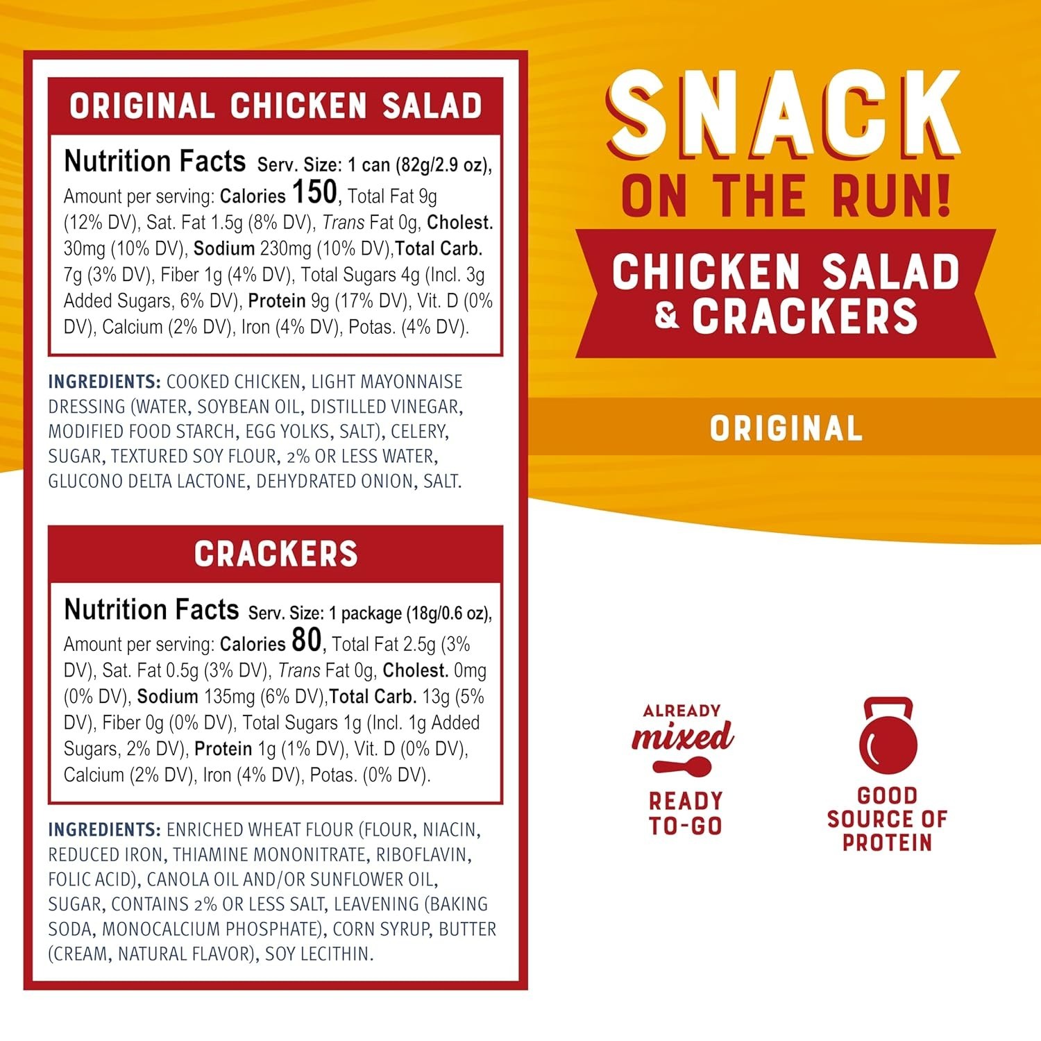 Snack On The Run! Protein-Powered Chicken Salad Pack – 10g Protein