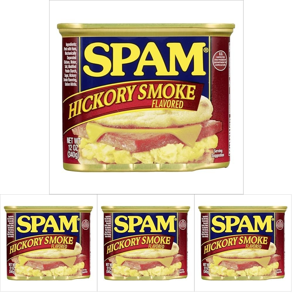 Shelf-Stable Hickory Smoke Pork, 12 Ounce Cans – Pack of 4 for Easy Meals