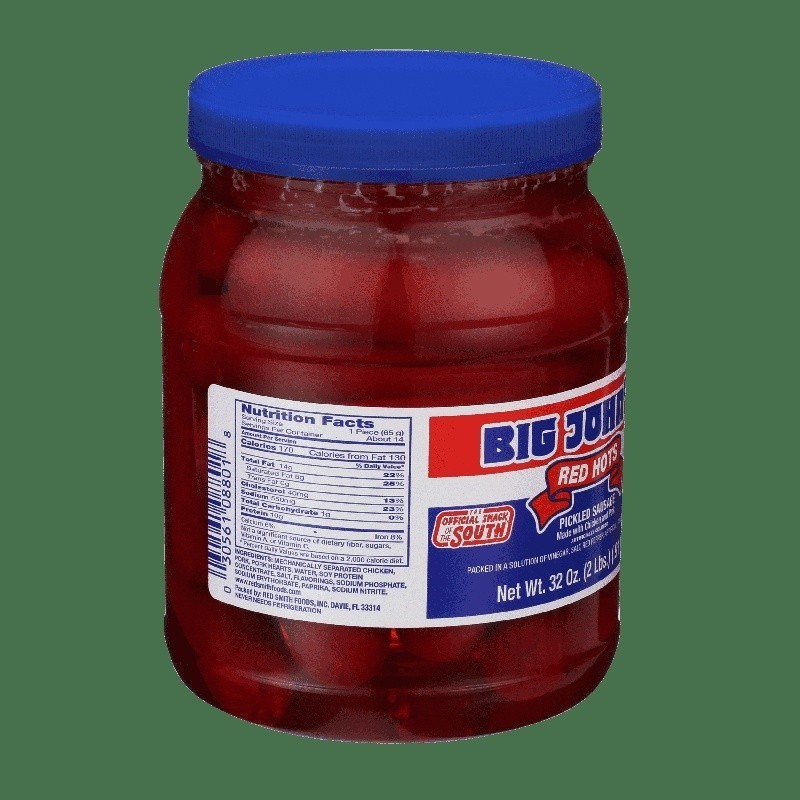 Pickled Sausages Smoked Protein Snack Ready to Eat Low Carb Resealable Jar New