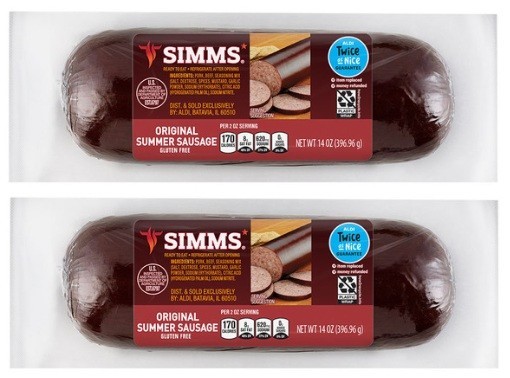 Simms Original Summer Sausage Meat 14 Ounce (2 Sticks)