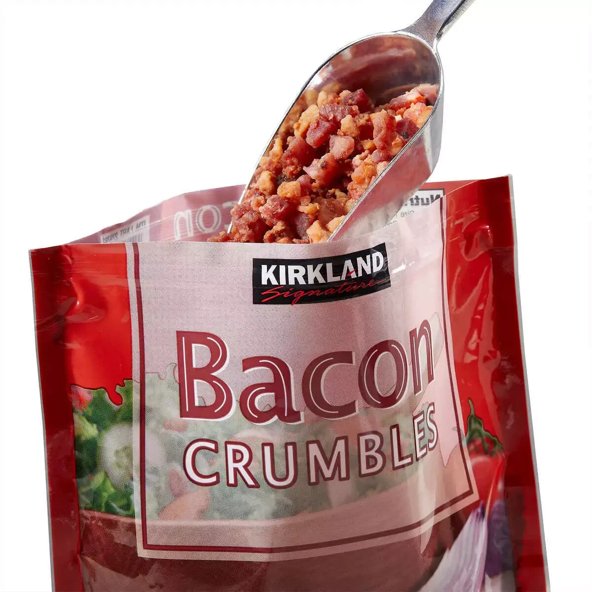 Kirkland Signature Crumbled Bacon Bits 100% real bacon Naturally smoked, 20 oz