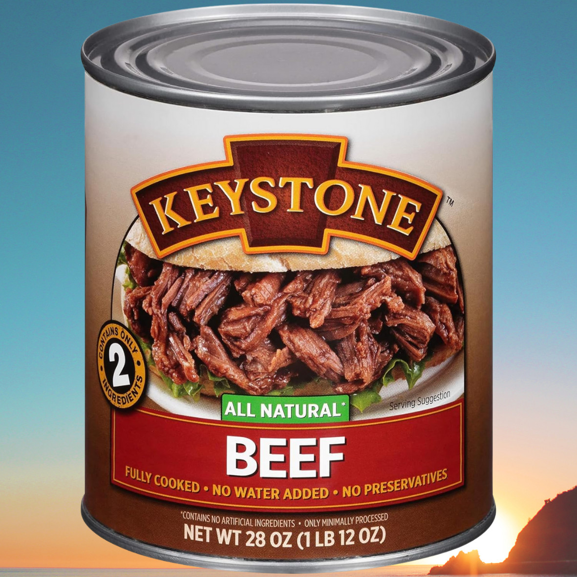 Keystone All Natural Ground Beef, 28 oz Can