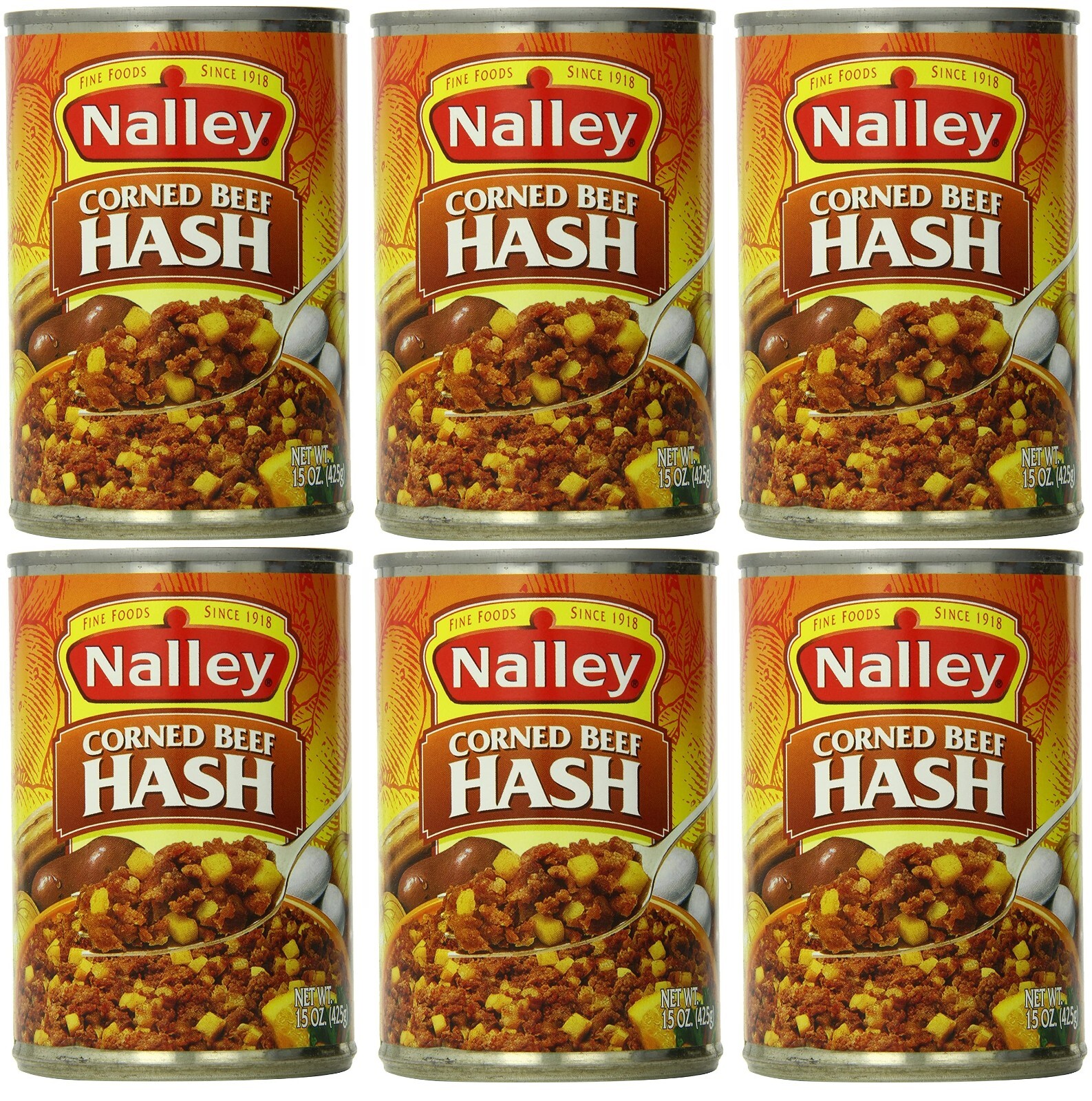 Nalley Hash CORNED BEEF 14 Ounce (Pack of 6)