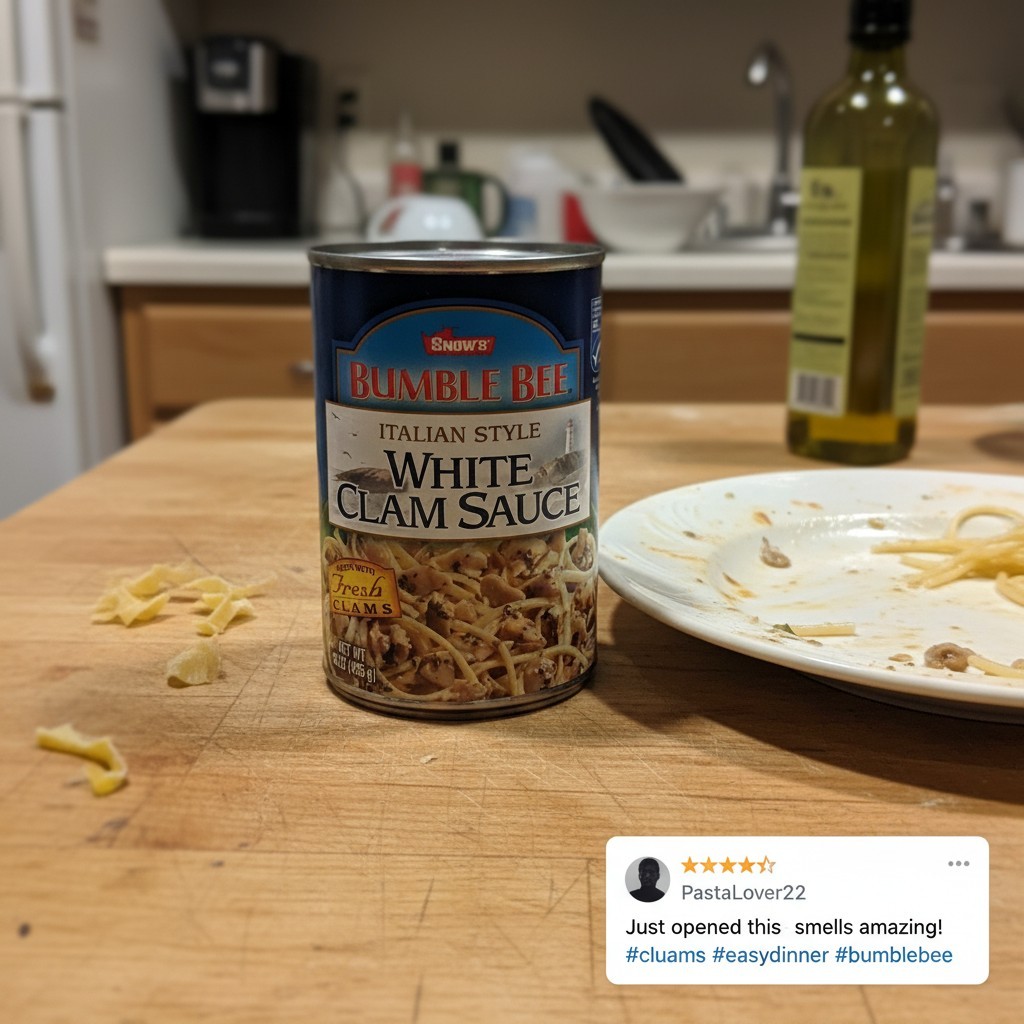 Snow’s Italian Style White Clam Sauce, 15 oz Can – Made with Fresh Clams, Gar…