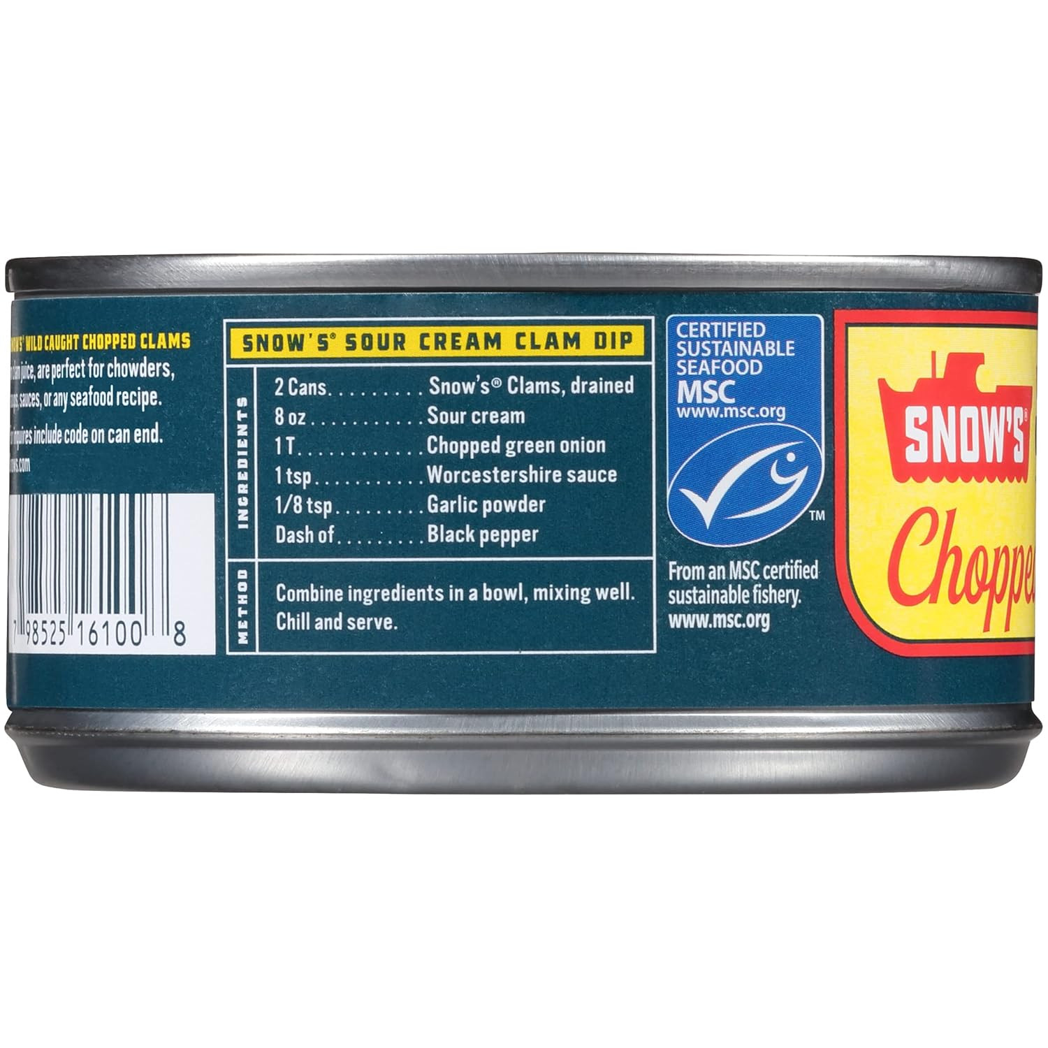 Snow’S Wild Caught Chopped Clams Canned 6.5 Oz Can Pack of 12