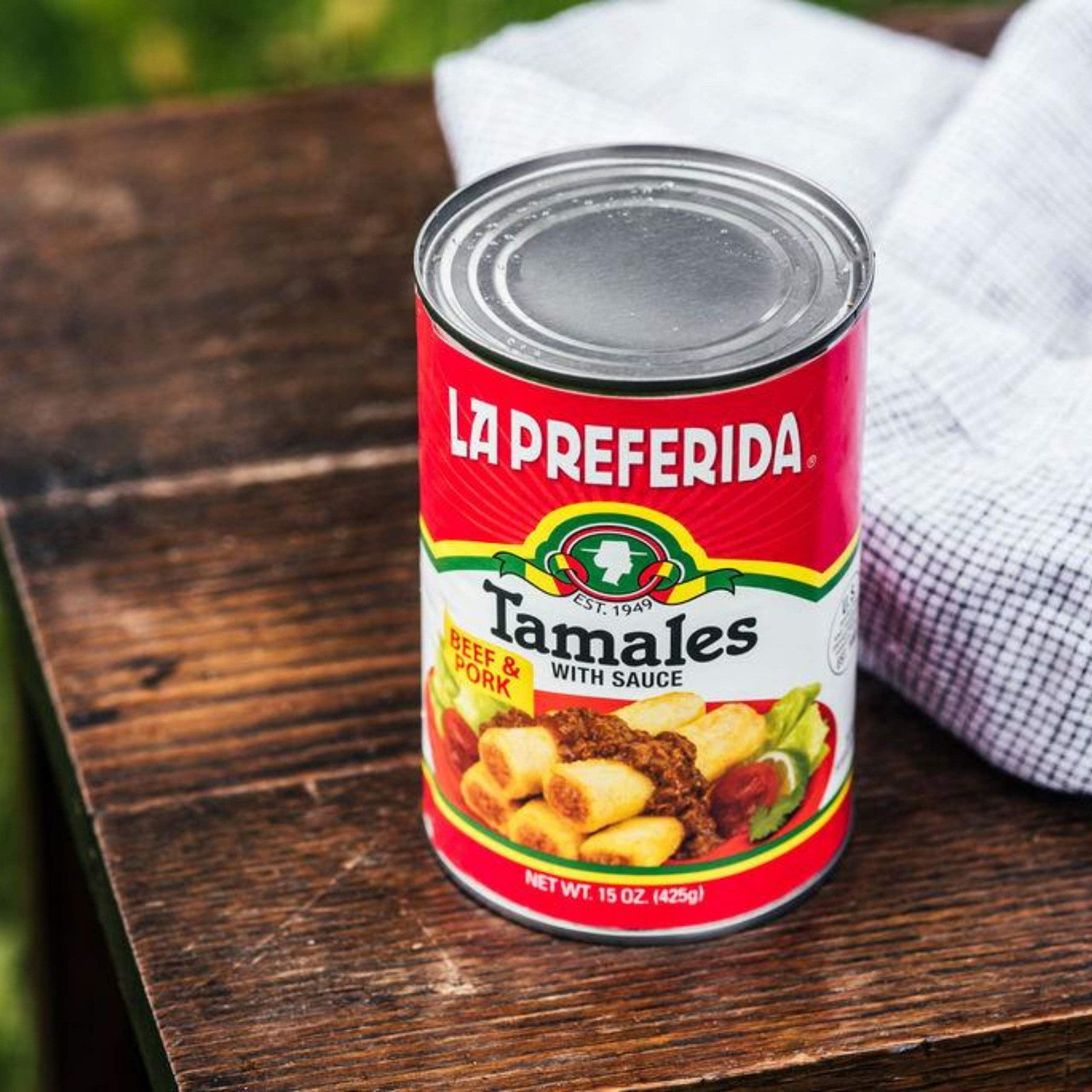 La Preferida Beef & Pork Canned Tamales with Sauce, 15 15 Ounce (Pack of 12)