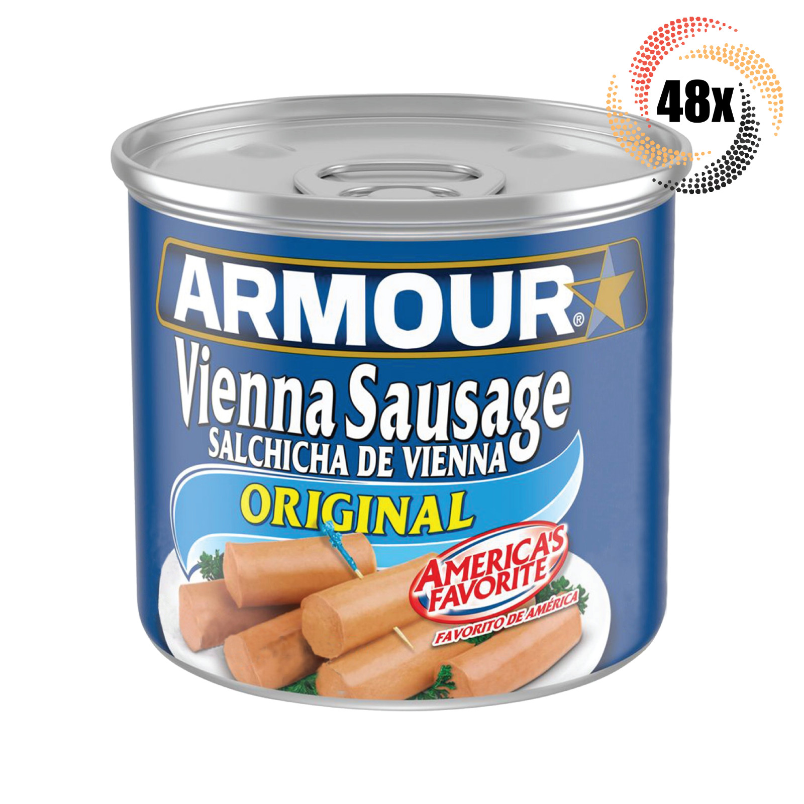 48x Cans Armour Star Original Flavor Vienna Sausages | 4.6oz | Fast Shipping!