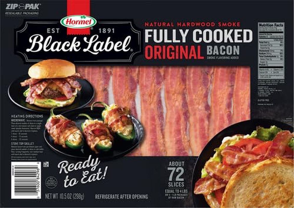 HORMEL Fully Cooked Bacon – Thick Bacon Snacks for Breakfast, 10.5 Ounce (Pa…