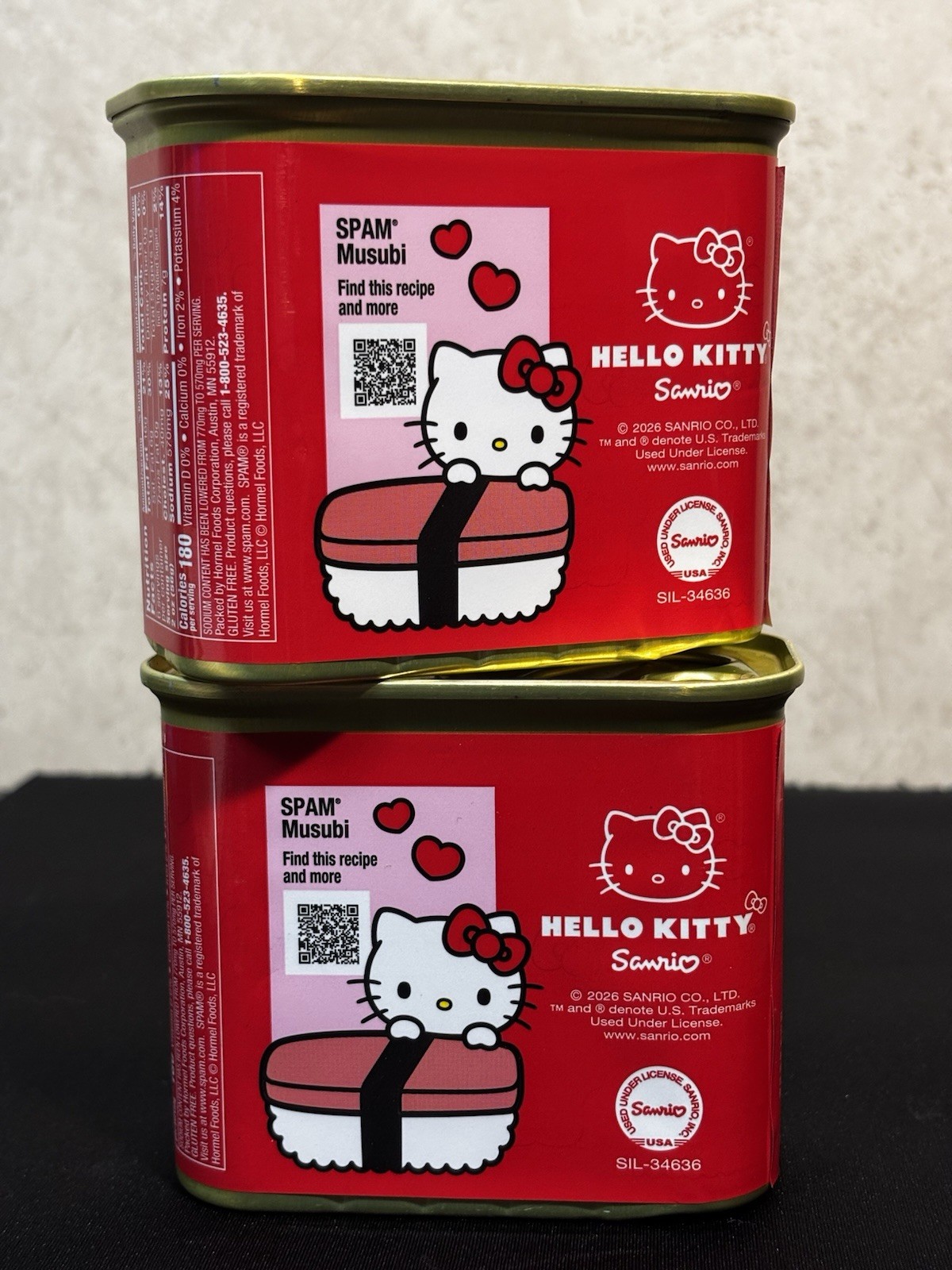 SPAM 25% Less Sodium Limited Edition Hello Kitty Pork Meat 12 oz Cans 2-Pack