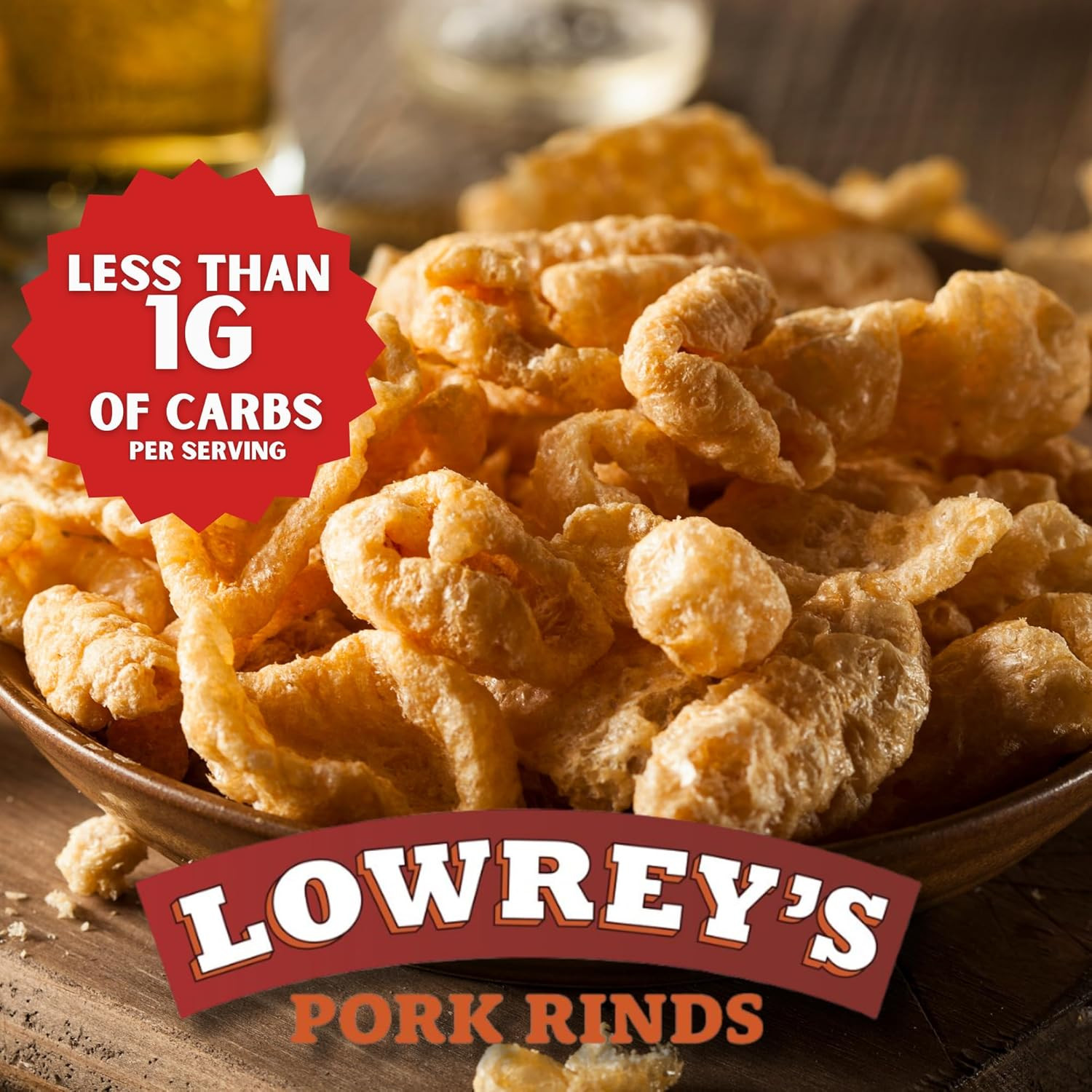 Microwave Pork Rinds Original 1.75Oz Pack Of 6 Low Carb High Protein Snack