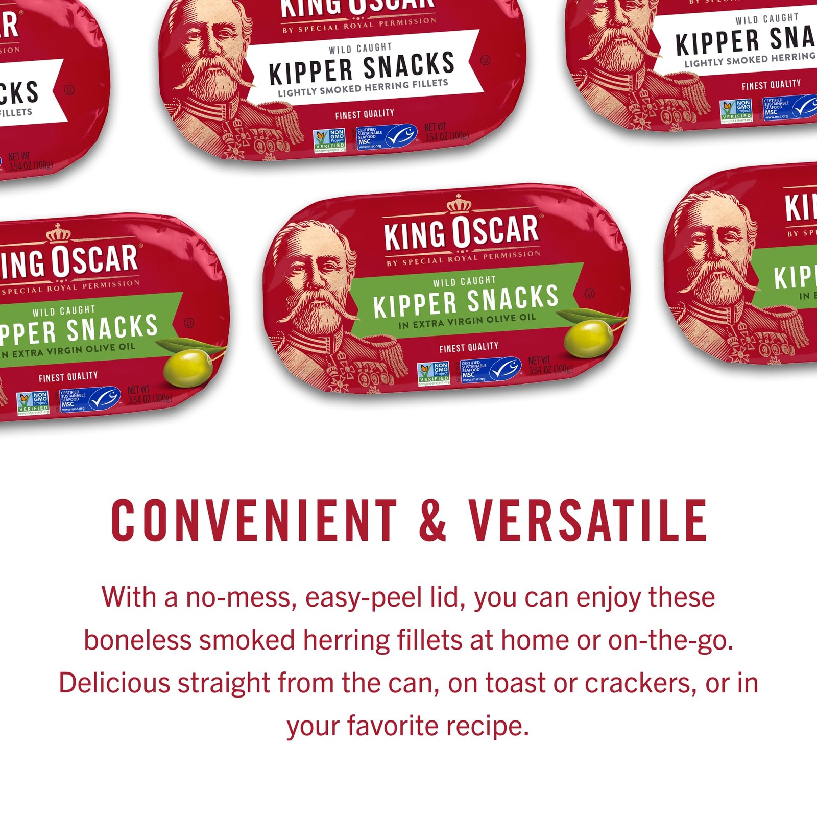 King Oscar Kipper Snacks, 3.54 Ounce Cans (Pack of 12)