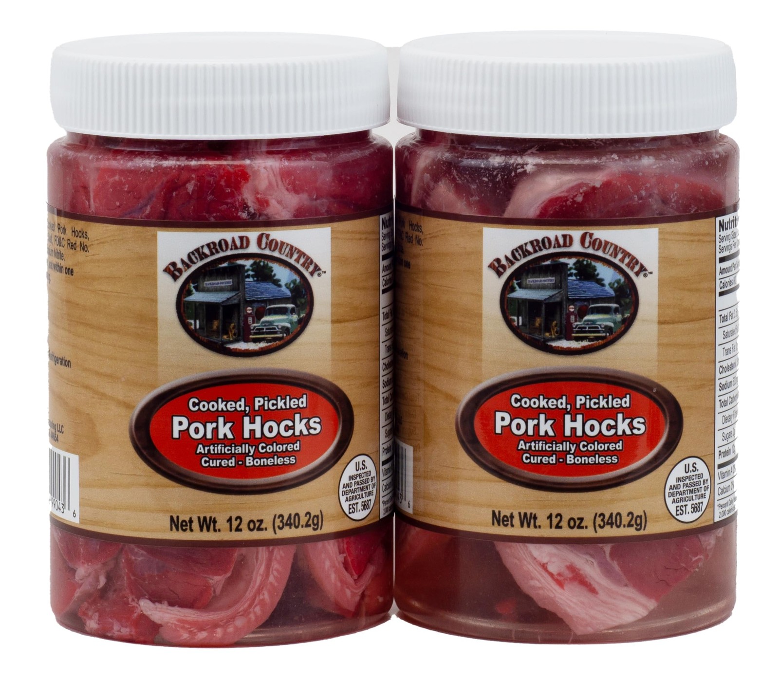 Backroad Country Fully Cooked Boneless Pickled Cured Pork Hocks in a Jar, 12 …
