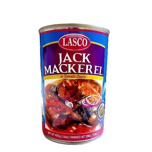 Lasco Jack Tin Mackerel 425g Large (pack of 3) Jamaica – Cook Bake Restaurant