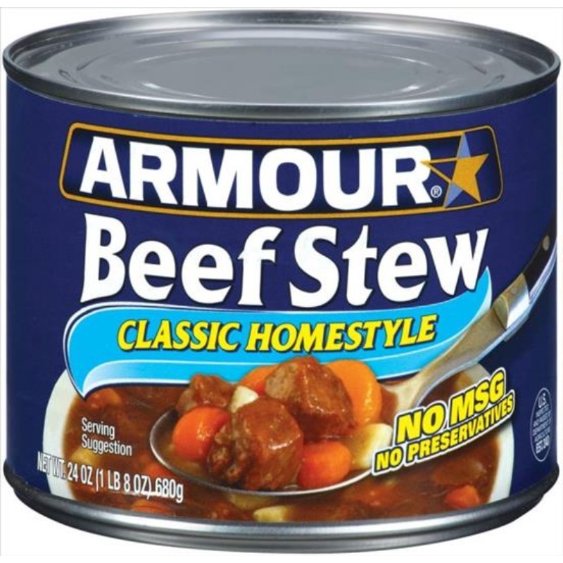 12x Armour Beef Stew Classic Homestyle No MSG Canned Food 24oz Fresh Lot