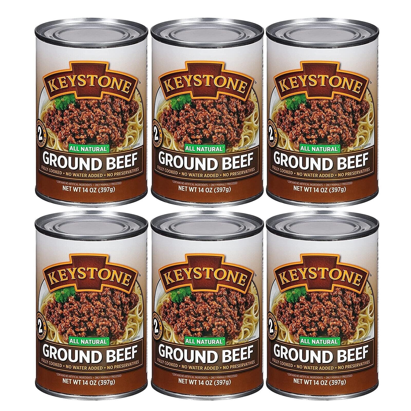 12 Can-Keystone Meats Natural Ground Beef ✅ Fully Cooked 14 oz No Preservatives✅