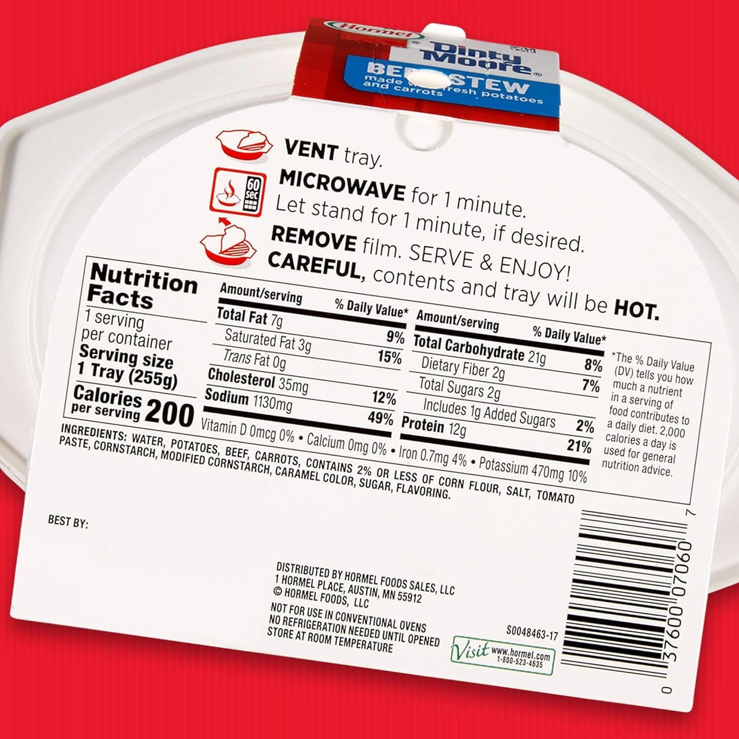 HORMEL Beef Stew, 6 Pack of 9-Ounce Meals with Hearty Chunks and Rich Gravy