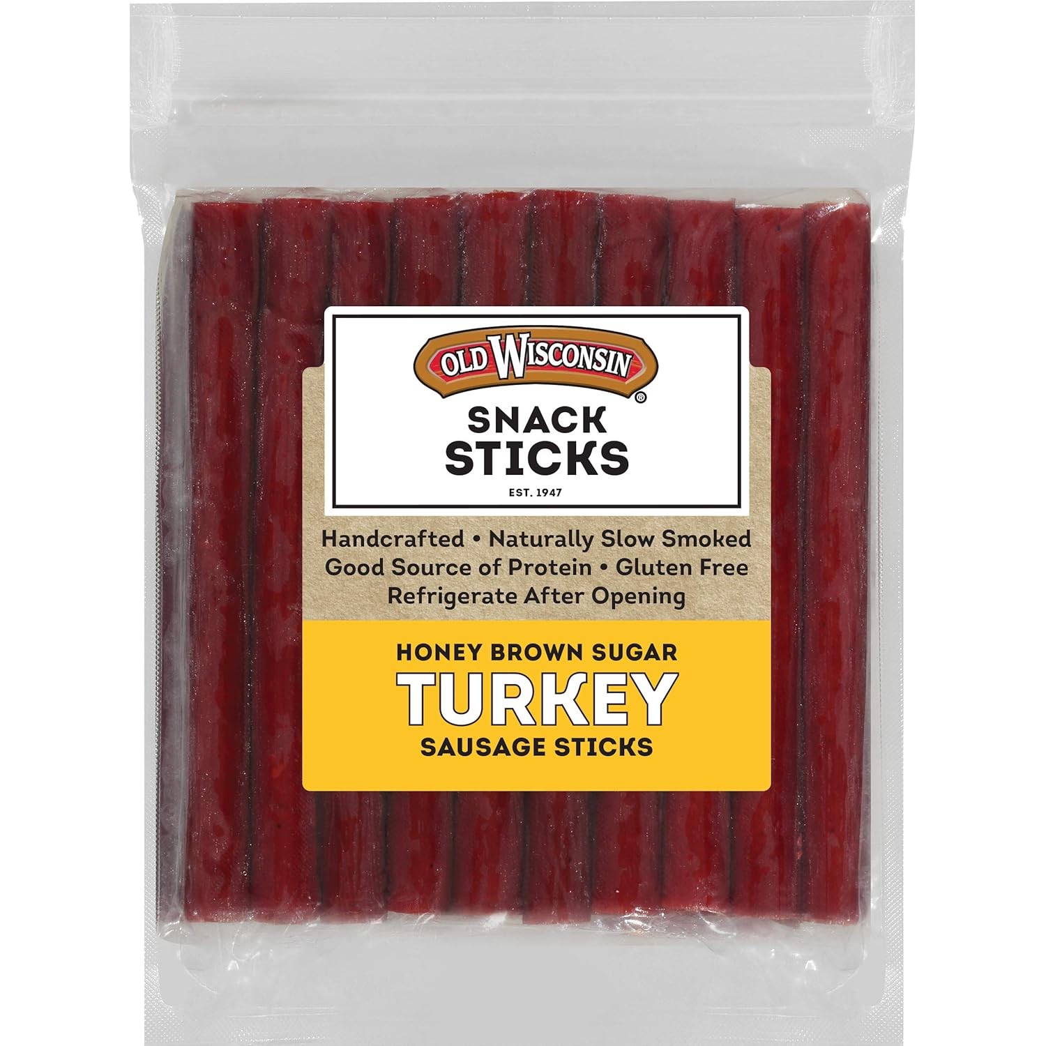 Old Wisconsin Honey Brown Sugar Turkey Sausage Snack 1.75 Pound (Pack of 1)