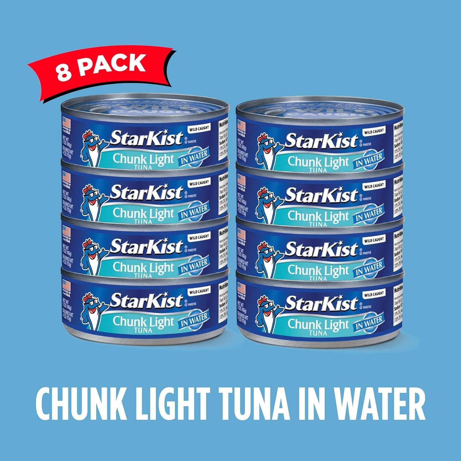 StarKist chunk light tuna in water, 5 oz, 8 Cans FREE SHIPPING.