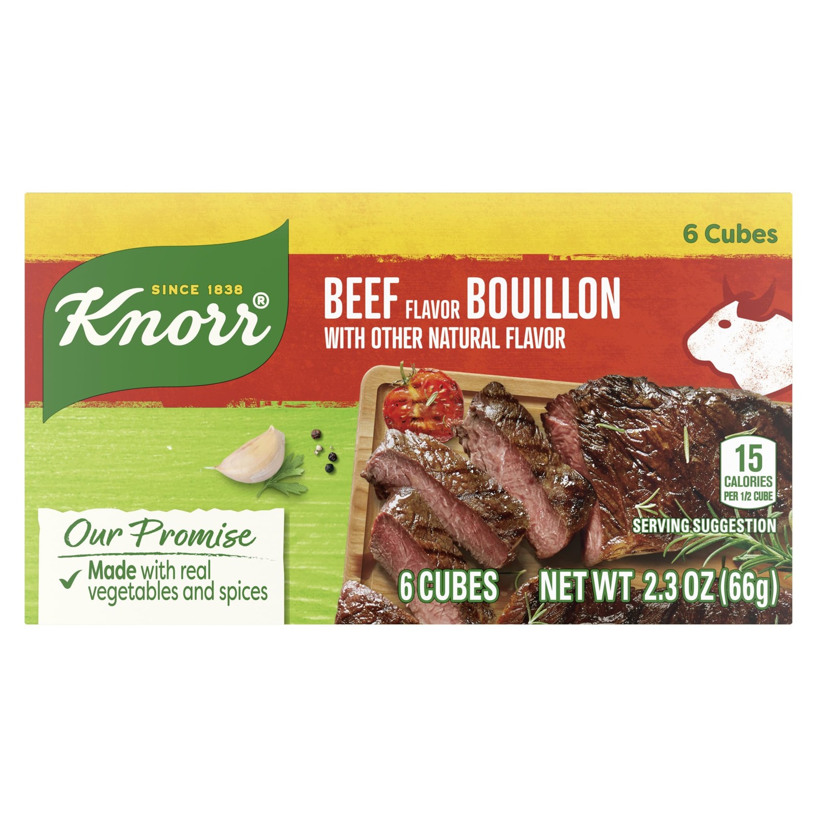 Knorr Cube Bouillon, Beef, 2.3 oz, 6 cubes