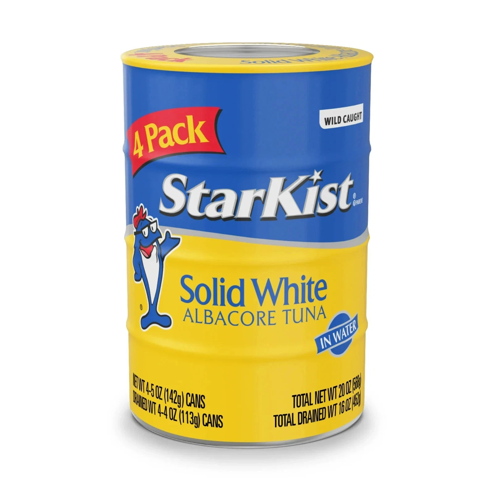 StarKist Solid White Albacore Tuna in Water , 5 Oz Can, 4-Pack
