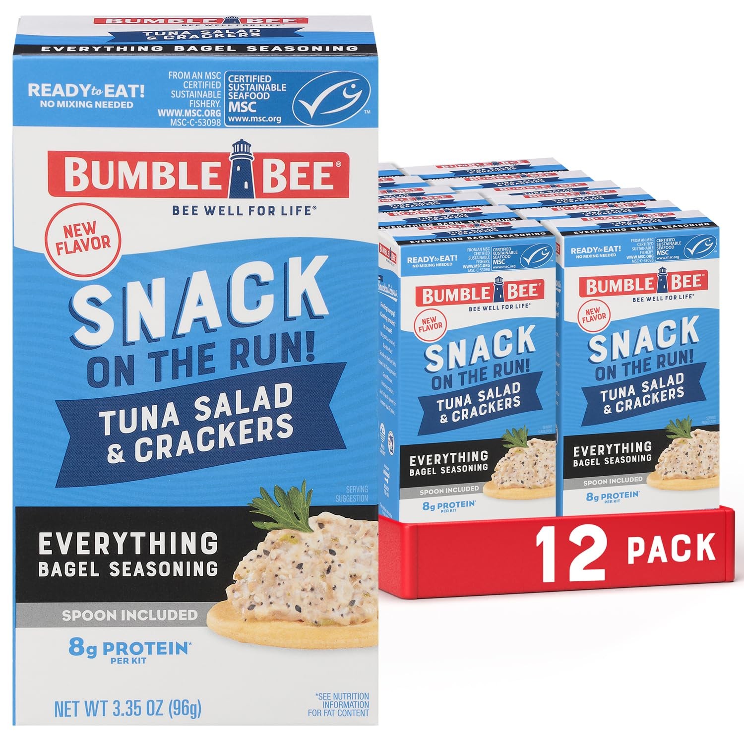 Bumble Bee Snack On The Run Protein Snack Pack 8g Protein per Box Everythin…