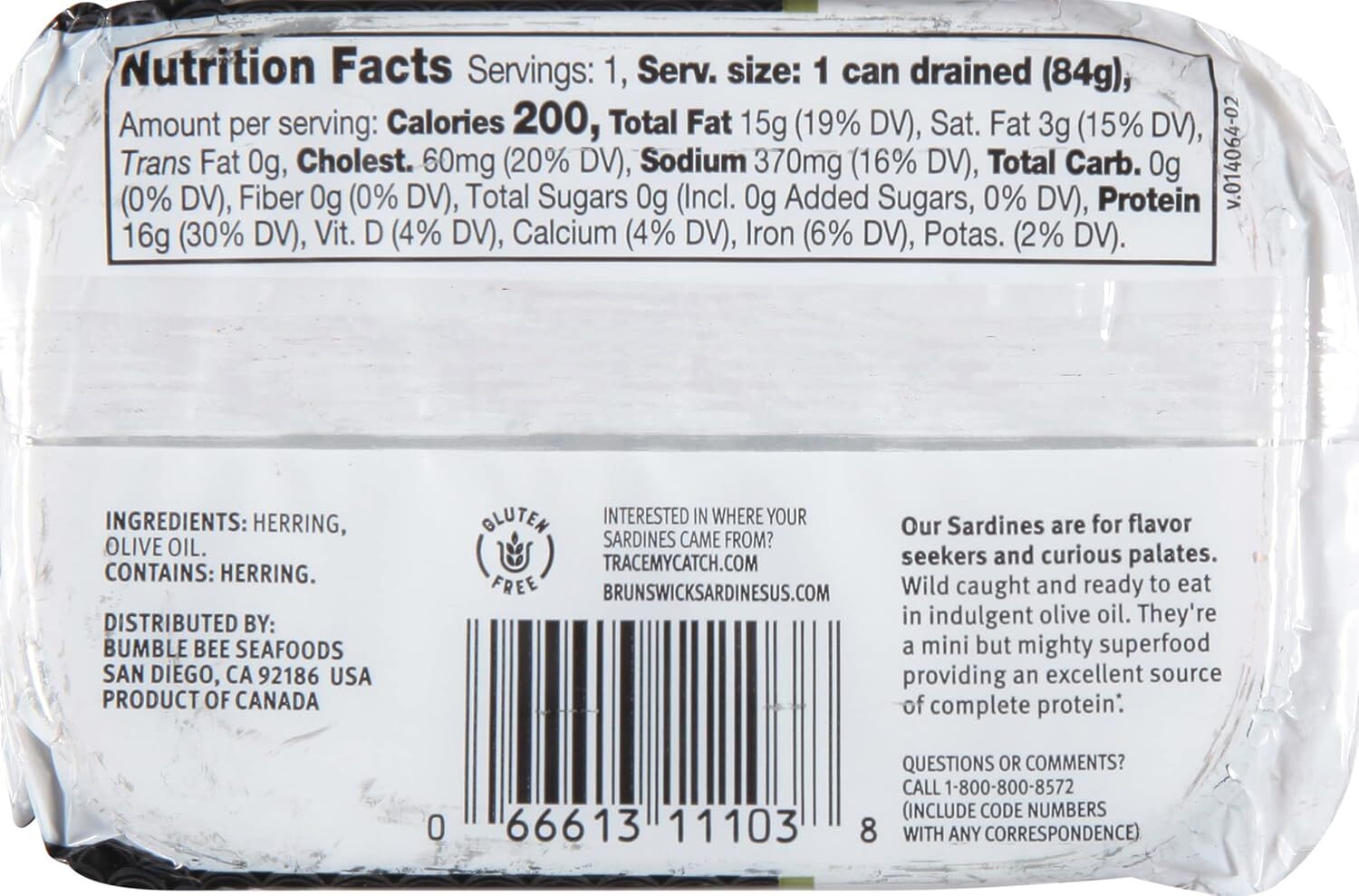 Brunswick Sardines in Olive Oil, 3.75 oz Can – Wild Caught Sardines – 17g Pro…