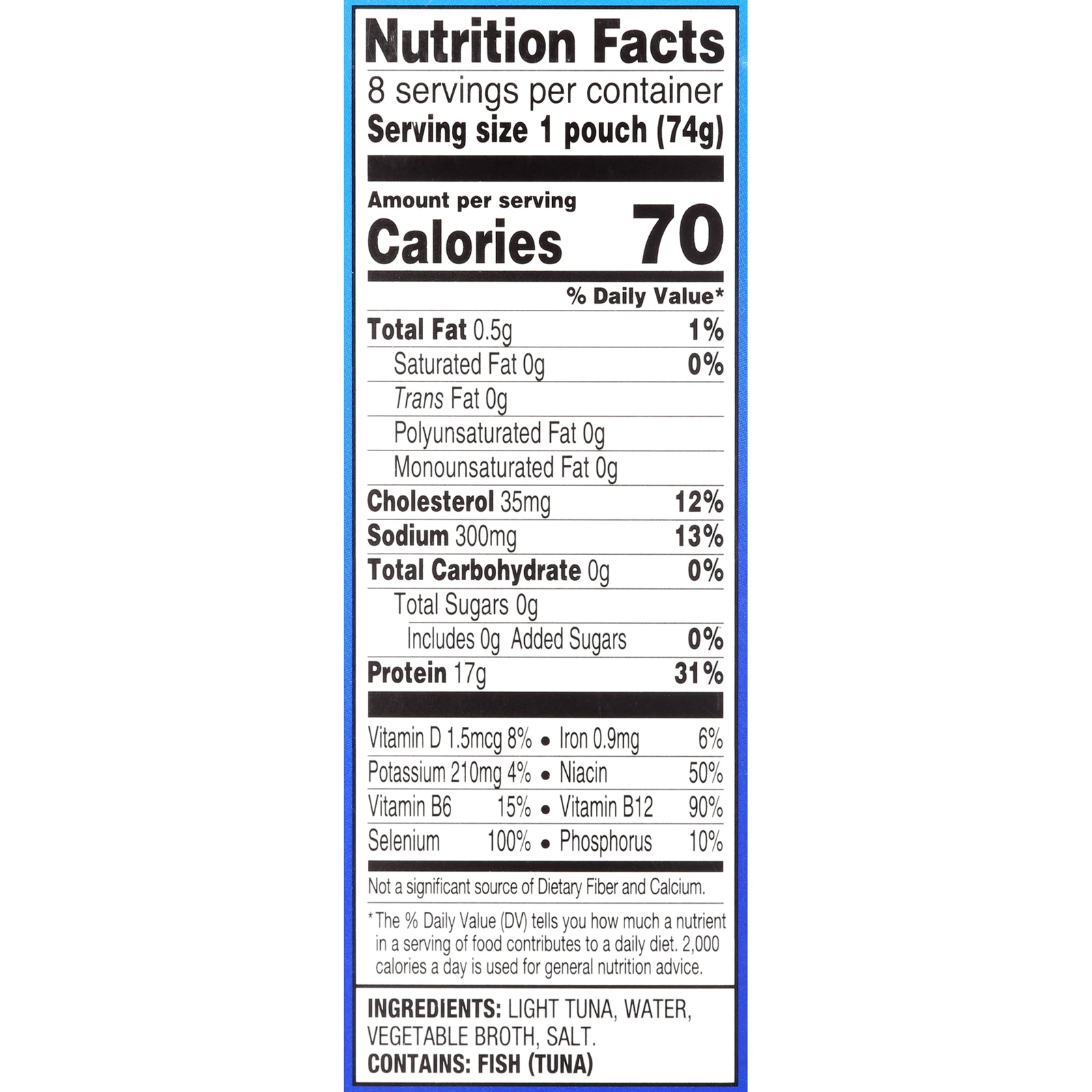 Fresh,StarKist Chunk Light Tuna in Water – 2.6 oz Pouch (8-Pack),New