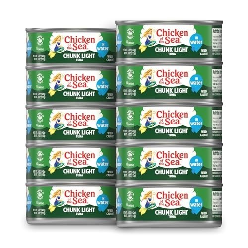 Chicken of the Sea Chunk Light Tuna in Water 5 oz. Can Pack of 10