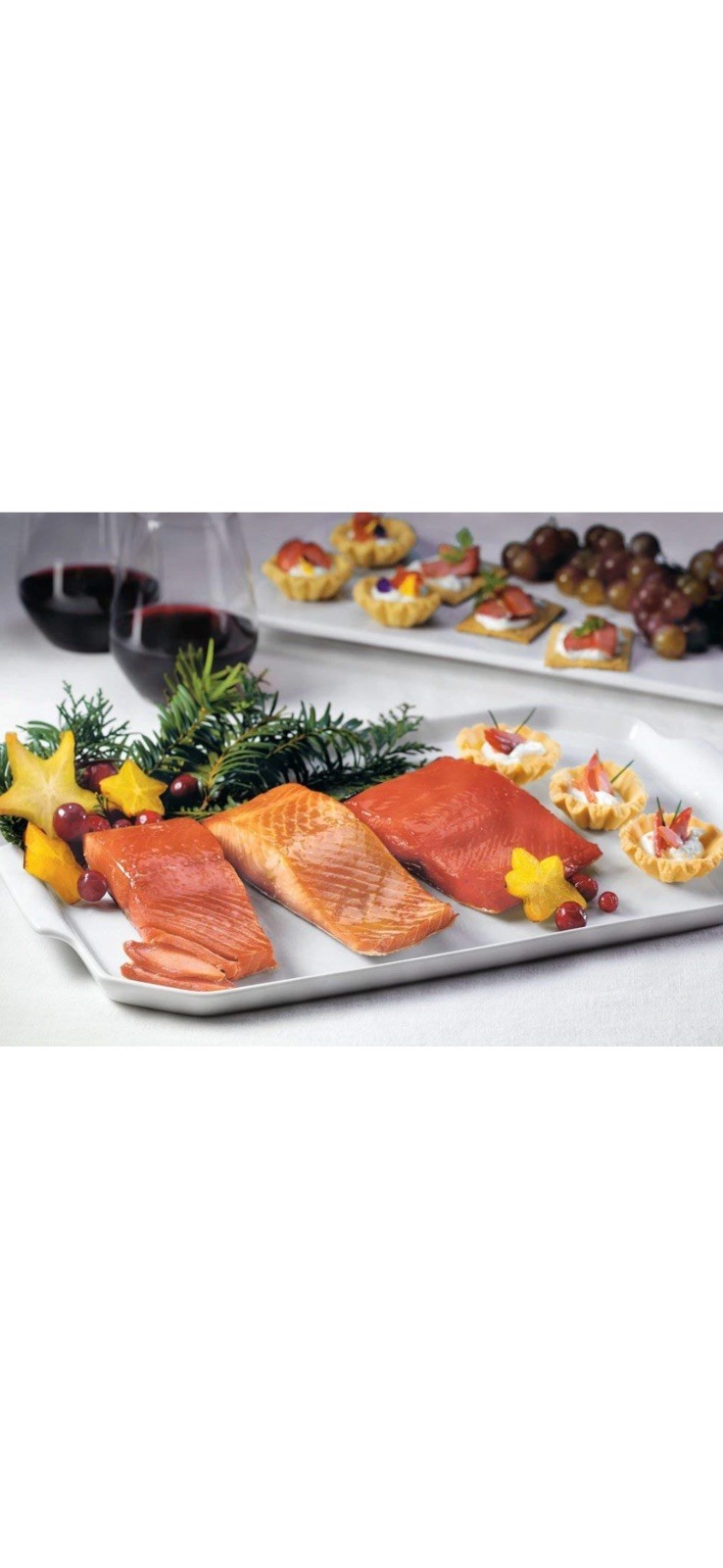 SeaBear – Premium Wild Alaskan Smoked Sockeye, Coho, and Pink Salmon Trio – 18oz