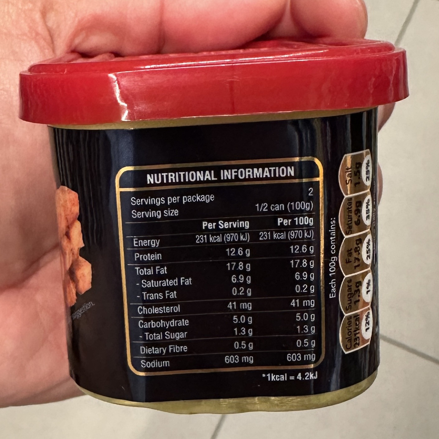 Kelly’s Real Italian Truffle Pork Ham No MSG Added 200g x 3 Cans