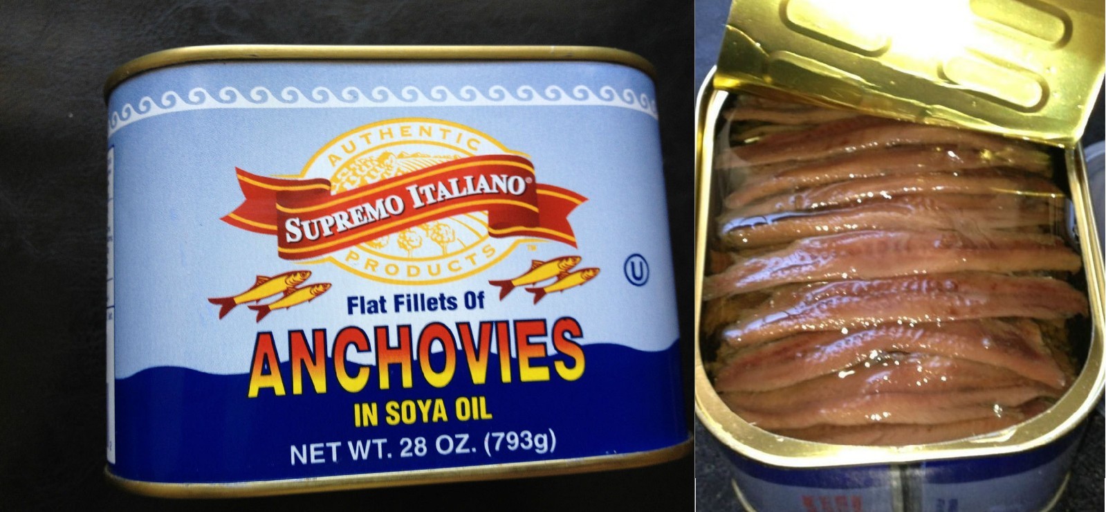 Big Anchovies FLAT Fillets in Oil 793gm “28 OZ” Anchovy TASTY! FREE SHIP! SAVE A
