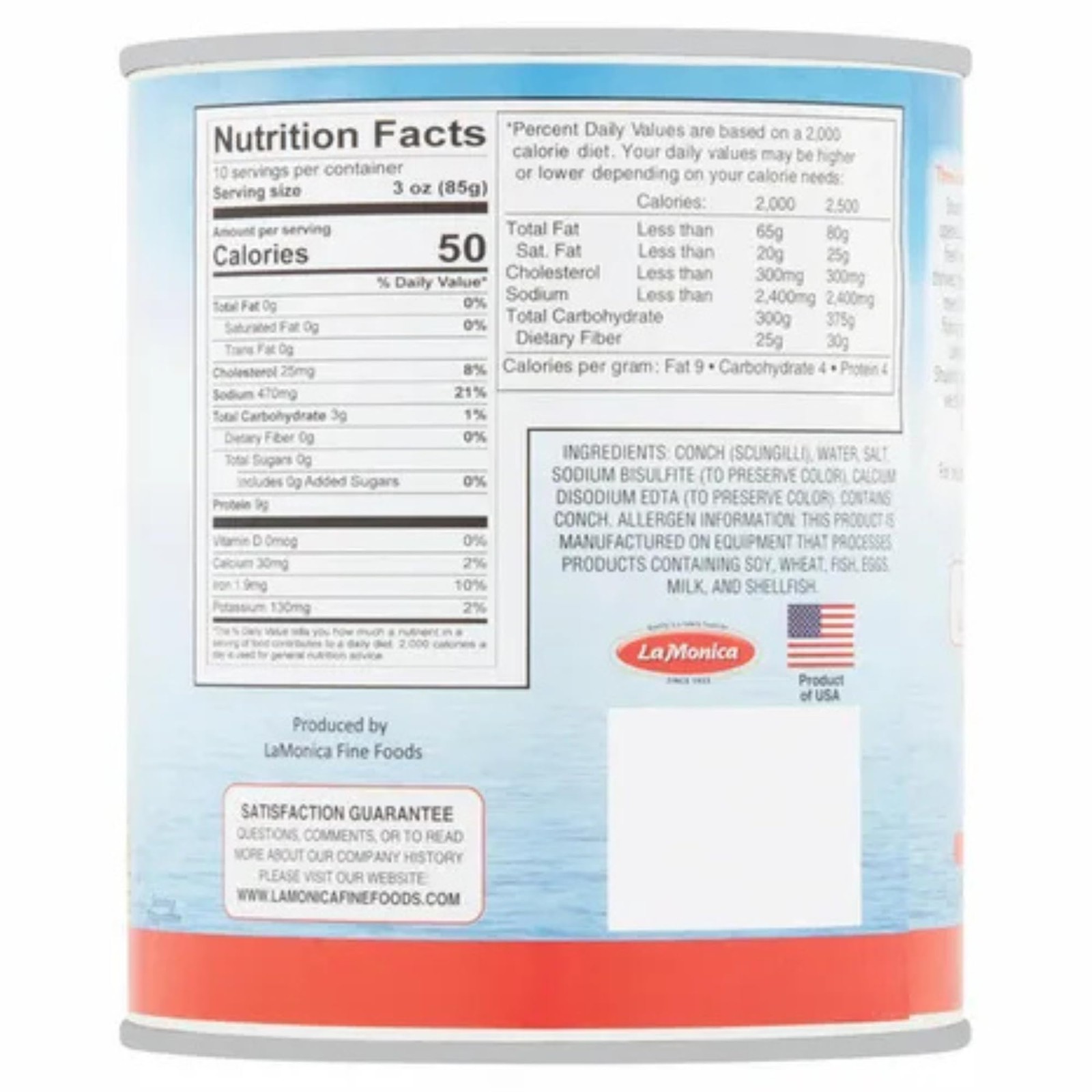 LaMonica Fine Foods Scungilli (Sliced Conch), 29 oz – 1.81 Pound (Pack of 1)