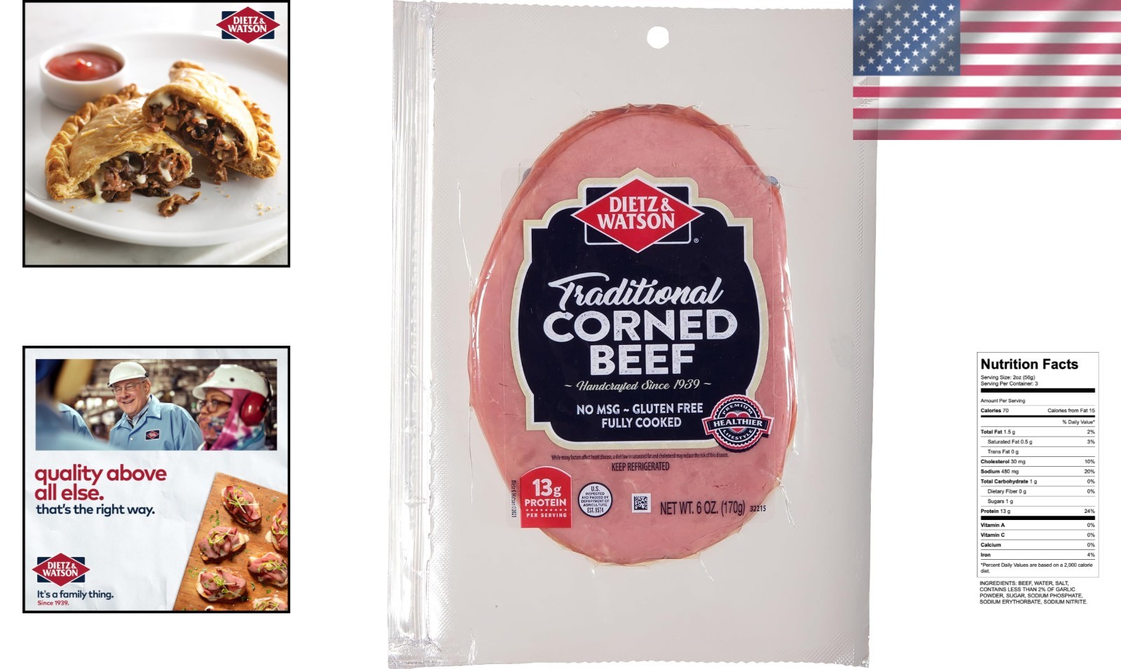 Delicious 6 oz Thin Sliced Corned Beef – High Protein, No Fillers, Low Calorie