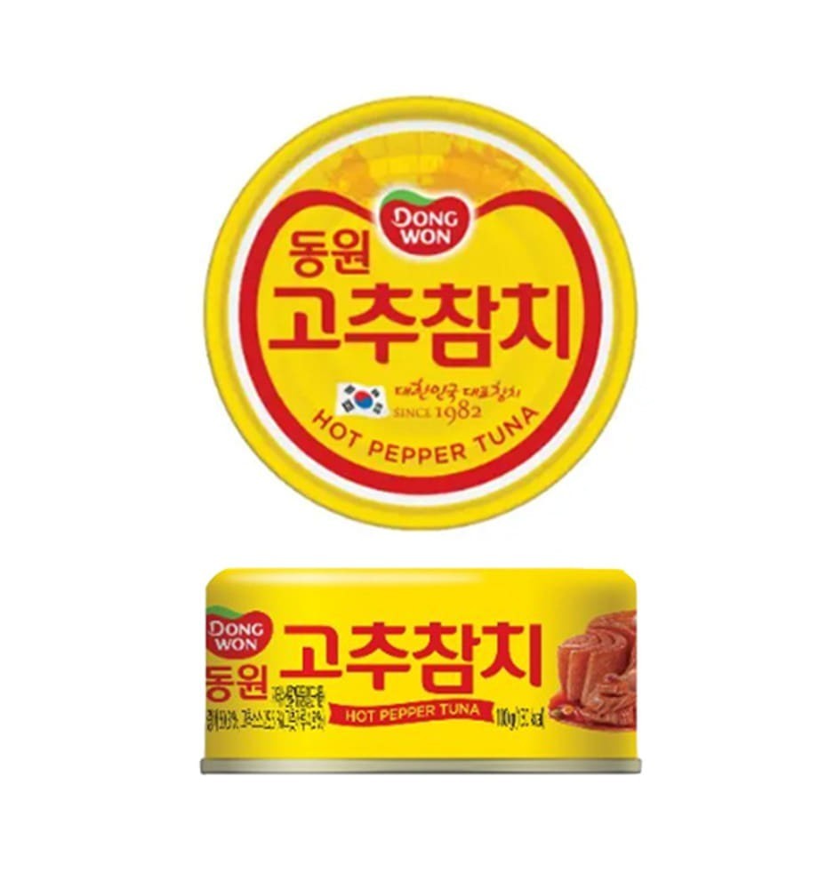 Dongwon Korean Hot Pepper Tuna 100g | Korean Spicy Tuna Canned Food | 20 Cans