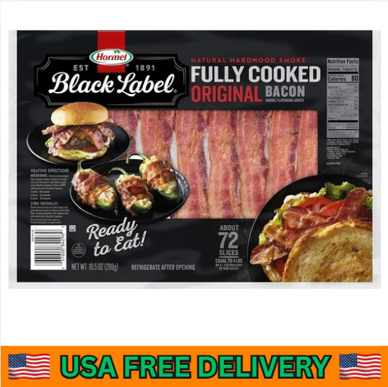 Hormel Black Label Fully Cooked Bacon10.5 Ounce Pack of 1