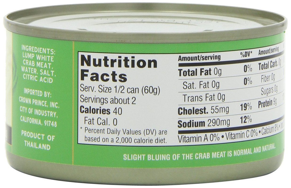 Natural Fancy White-Lump Crab Meat, 6-Ounce Cans (Pack of 12)