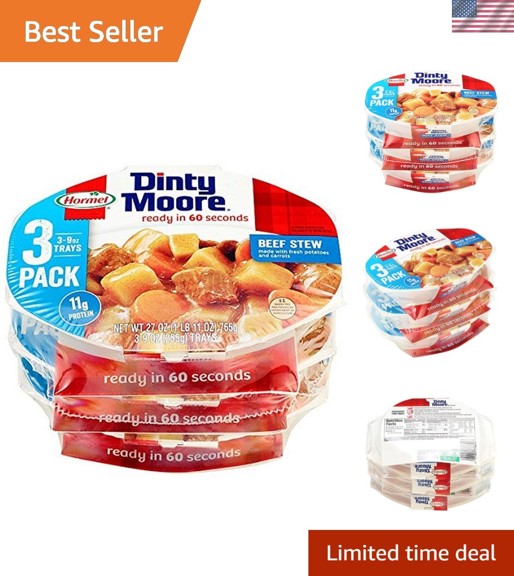 Satisfying Dinty Moore Beef Stew 9oz (Pack of 3) – Traditional Meal Option