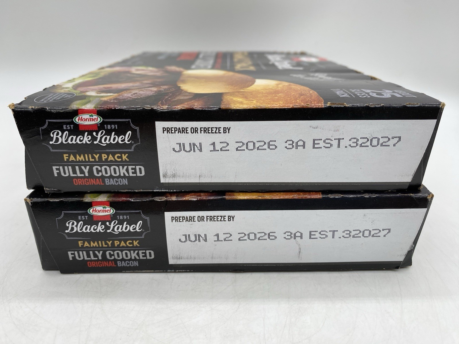 HORMEL BLACK LABEL Thick Cut Bacon, Fully Cooked Bacon, 2 Packs – 6.30 oz. Each