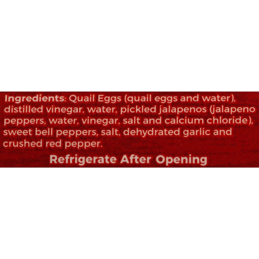Pickled Jalape?o Quail Eggs in Brine Spicy Gourmet Food Snack