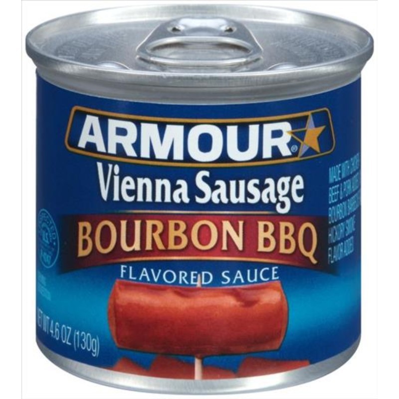 12x Armour Vienna Sausage Bourbon BBQ Bundle Snack Treats Fresh 4.6oz