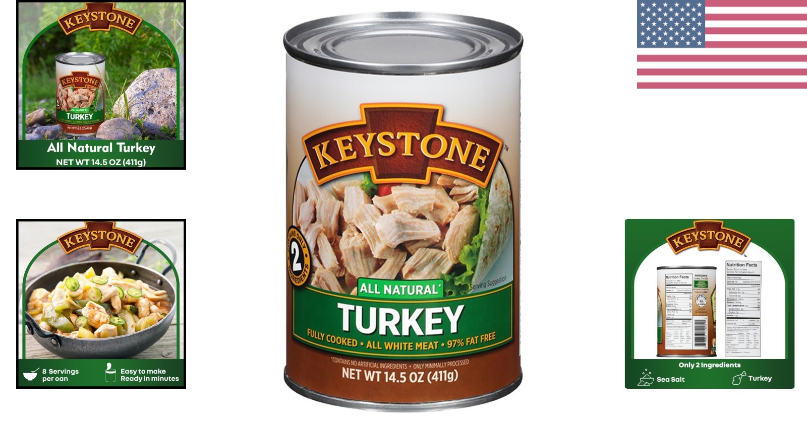 Meats All Natural Heat & Serve Canned Turkey, 14.5 oz – Gluten Free Convenience